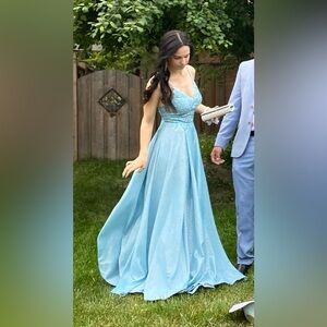 Baby Blue prom dress. Worn once.